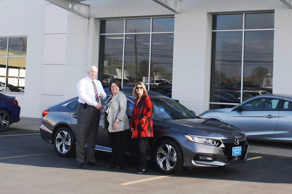 Wheels for Education
Jon Wessel, president of Don Wessel Honda, presents a 2018 Honda Accord to Crowder College President Jennifer Methvin, center, and the college foundation’s advancement director, Cindy Branscum. Wessel Honda will pay the lease agreement on the car for the next three years, so the college can use it. The dealership previously donated a Honda Fit to the Crowder College Foundation, which was raffled off to raise scholarship funds.