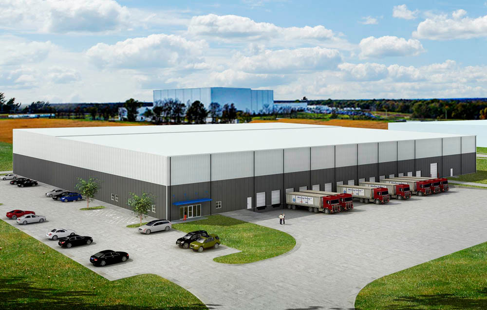 ALL BETS ON SPEC: A rendering shows the $5 million industrial speculative building planned for Garton Business Park.