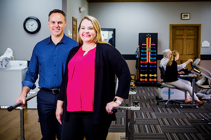 John and Bethany Ray have watched Haven Healthcare’s revenue grow by 2013 percent over three years. SBJ photo by WES HAMILTON