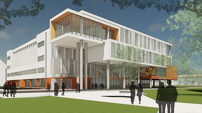 The Glass Hall renovation and construction project could cost up to $33.8 million.Rendering provided by MSU