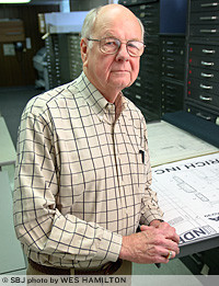 Hood-Rich co-founder Jack Hood continues to report in daily at the Springfield architecture firm after a half-century of work.