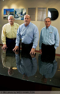 Jerry Hackleman, senior vice president; Randall Ganz, president and CEO; and Martin McGehee, CFO