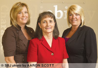 Paula Adams, president; Leah Ann Iaguessa, CFO; and Cindy Hedgpeth, vice president of branch operations