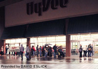 A crowd enters Hy-Vee Inc.'s first Springfield store, which opened Oct. 18 at 6 a.m.