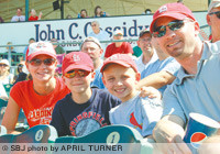 The Wilmsmeyer family, above, enjoy a day at the park in Florida during the St. Louis Cardinals 2011 spring training.