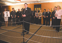 Jeff Russell, president of Russell Cellular, accepts the No. 1 award at Dynamic Dozen 2010.
