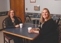 Carrie Richardson, left, and Alexis Brown, work together at Ozarks Community Hospital, but they initially connected when Brown served as Richardson's mentor.