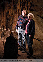 Loyd and Edith Richardson treat Crystal Cave as a 'retirement job' to stay active. Loyd, 89, still handles maintenance of the show cave, which is the second oldest in Missouri.