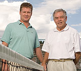 Harry Cooper, right, and nephew John Cooper are responsible for bringing World TeamTennis to Springfield and building Cooper Tennis Complex. They continue to support the team and the facility.