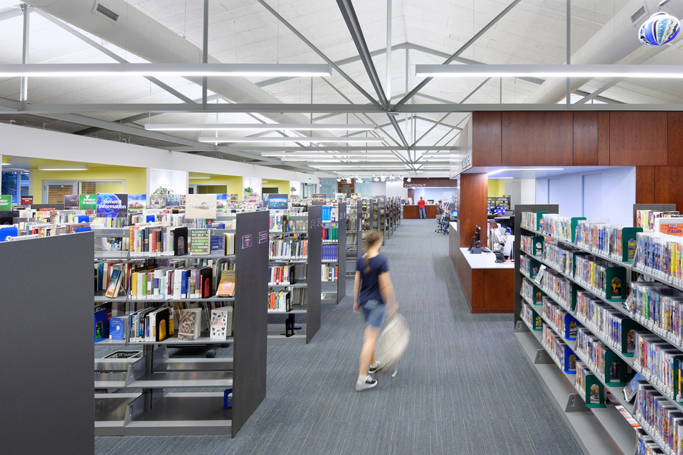 The U.S. Green Building Council recognizes the Schweitzer Brentwood Branch Library for its environmentally friendly features.