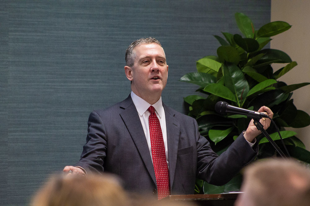 CHAMPAGNE TOAST: James Bullard says low inflation and unemployment make for a strong economy.