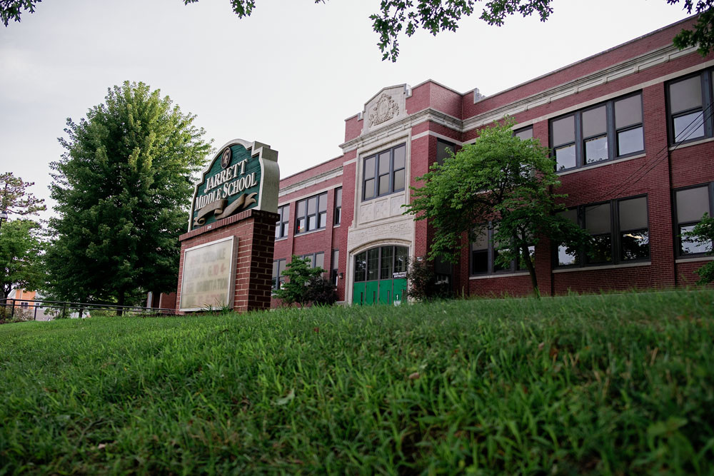 Jarrett Middle School, at 840 S. Jefferson Ave., is the most expensive project in the proposal with an estimated $41.5 million reconstruction cost.