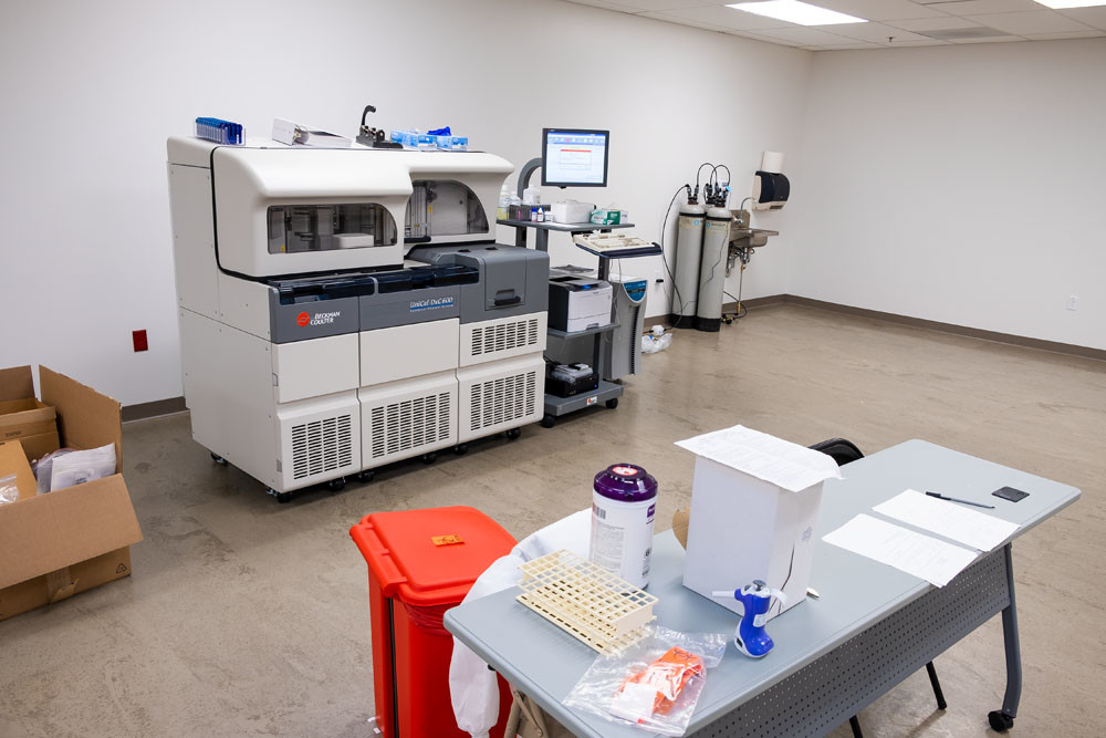 All About Chemistry
A Beckman-Coulter chemistry analyzer is in place at the Gene Taylor Community Outpatient Clinic, set to open this fall at 1850 W. Republic Road. U.S. Department of Veterans Affairs officials have yet to announce an opening date.