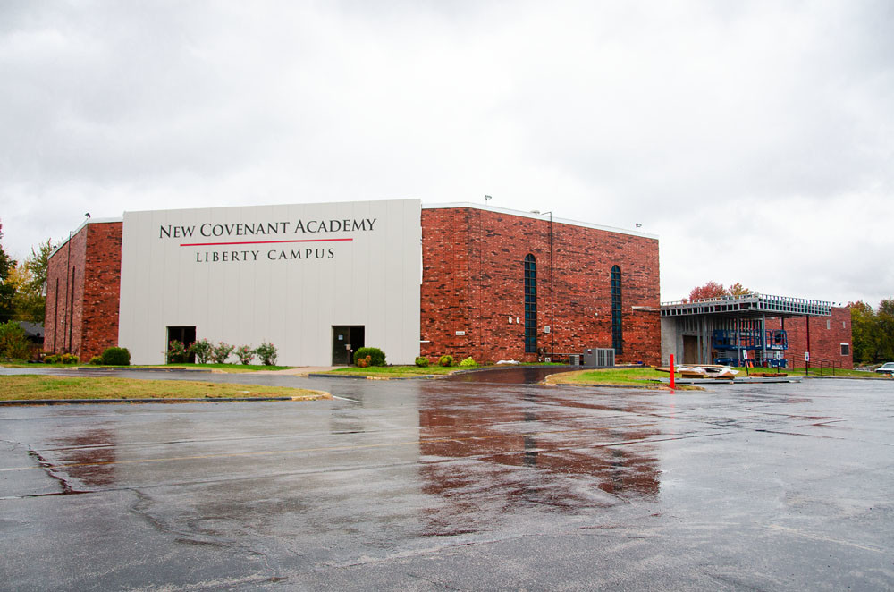 Shown here under construction in November, New Covenant Academy’s Liberty Campus will house more than 200 students.