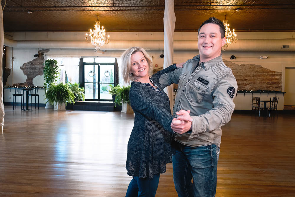SHALL WE DANCE?: At Savoy Ballroom, Andy and Anne Walls teach weekday dance classes through their company Dance With Me, and they host weddings and events on the weekends.