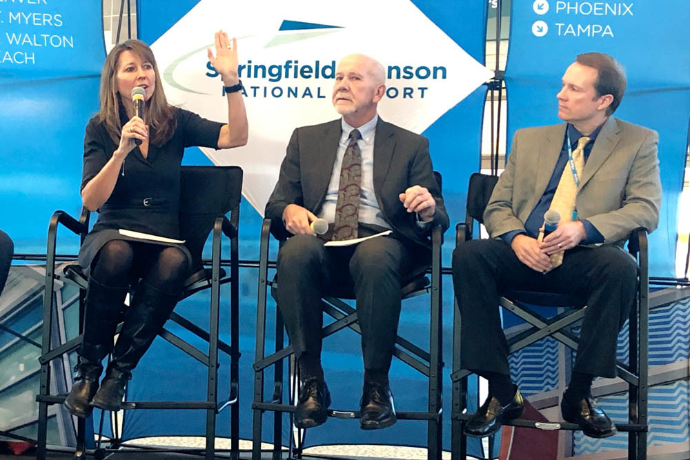 New Morning, New Year
During the Springfield Area Chamber of Commerce’s first 2019 Good Morning, Springfield on Jan. 3, Bass Pro Shops’ Melissa Bondy participates in a sporting events panel with Convention & Visitors Bureau CEO Tracy Kimberlin and City Manager Jason Gage.