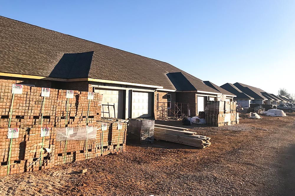 Crews are targeting a summer completion for The Villages at James River.