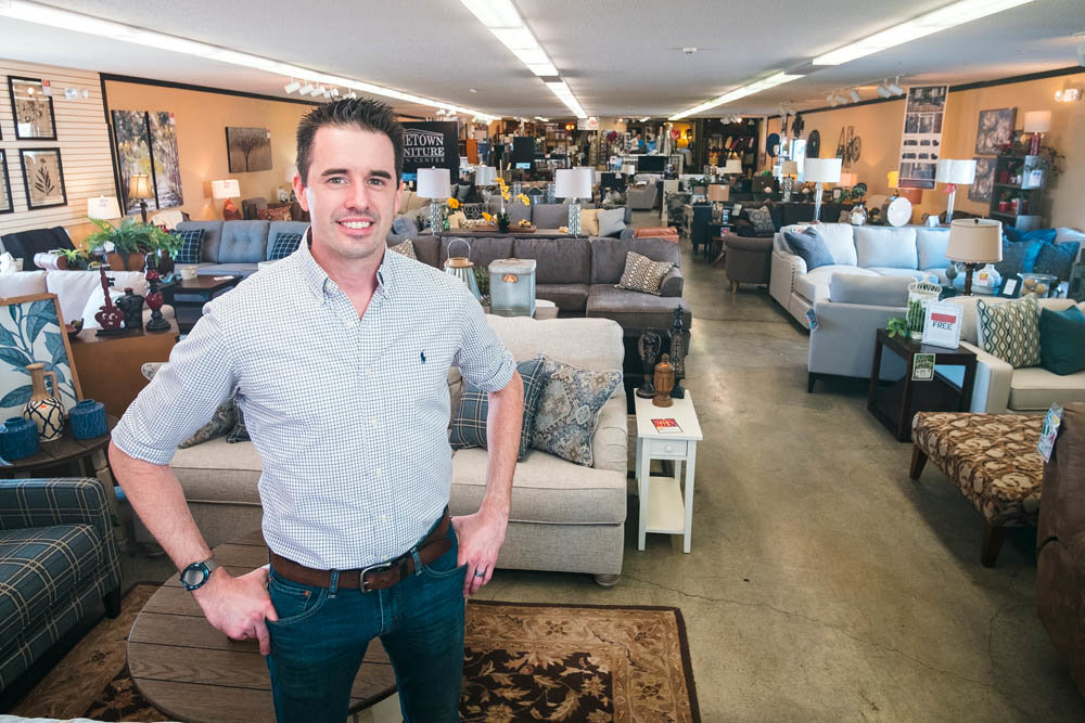 STAYING POWER: Hometown Furniture Co. is in its 20th year, and co-owner David Henry has worked at the business since he was a teenager.