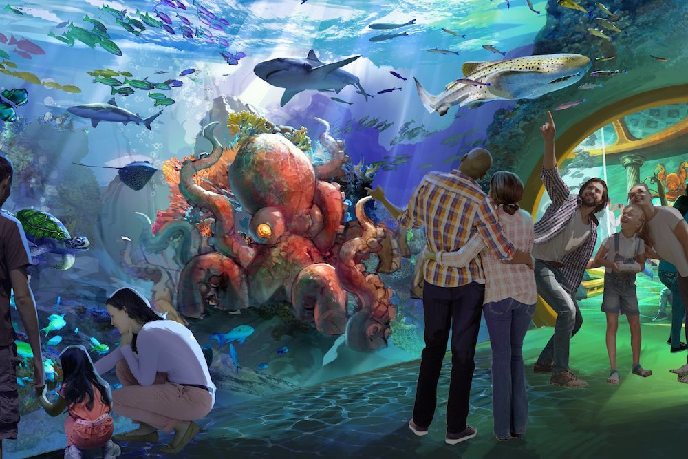 The attraction is designed to takes visitors “under the sea” for views of marine animals.