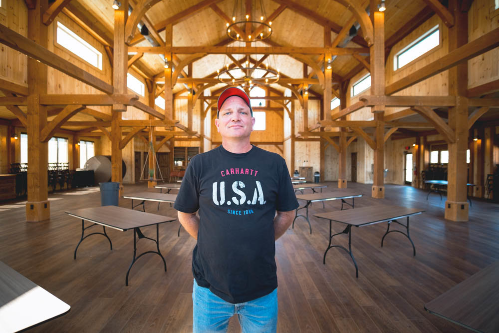 TIMBER TIME: Benji Hurd handles the marketing and sales for Ozark Timber Frame, which his dad, Ben Hurd, co-owns.