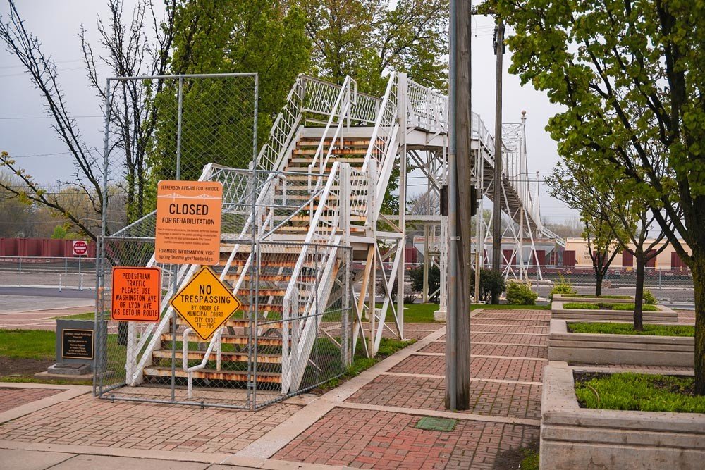 The Jefferson Avenue Footbridge closed in March 2016 over safety concerns.