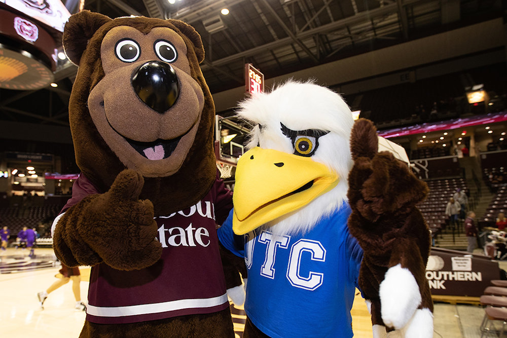 The mascots for MSU and OTC symbolize a new partnership between the colleges.