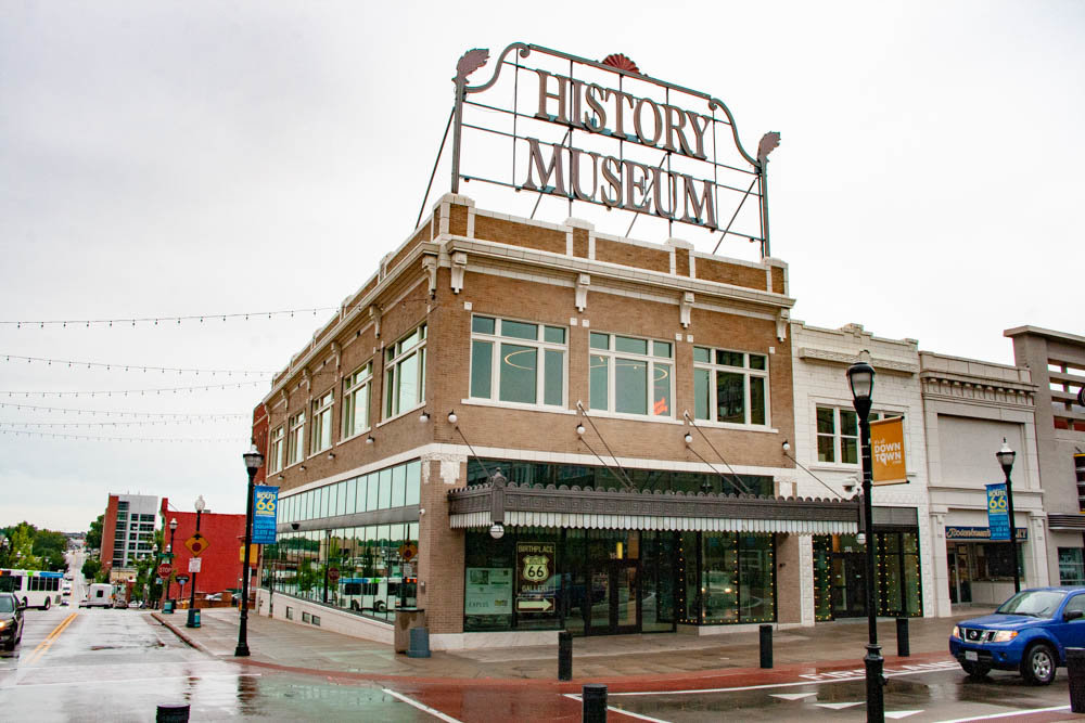 History Museum on the Square features galleries dedicated to the Mother Road, Wild Bill Hickok and more.
