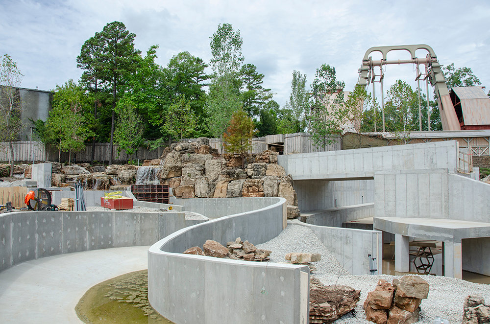 Mystic River Falls is under construction at Silver Dollar City.