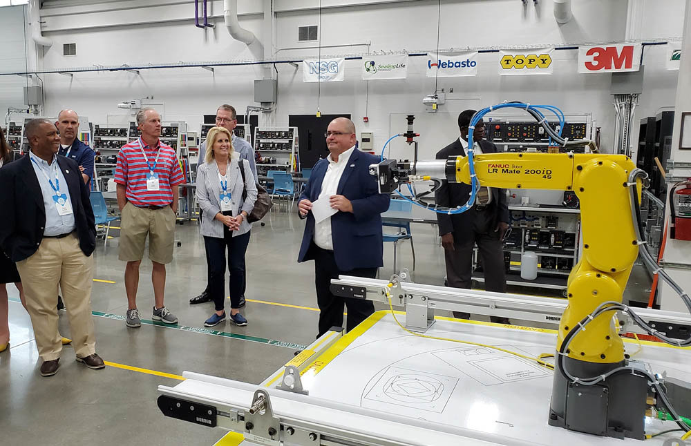 Representatives of the Springfield Area Chamber of Commerce’s Leadership Visit tour Bluegrass Community and Technical College’s Advanced Manufacturing Center.