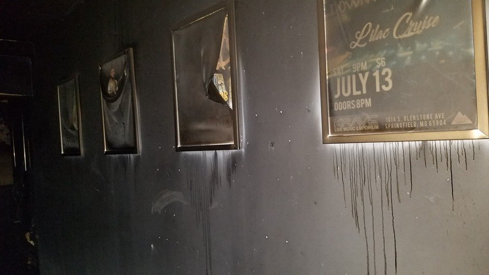 Other interior damage was caused by the fire.