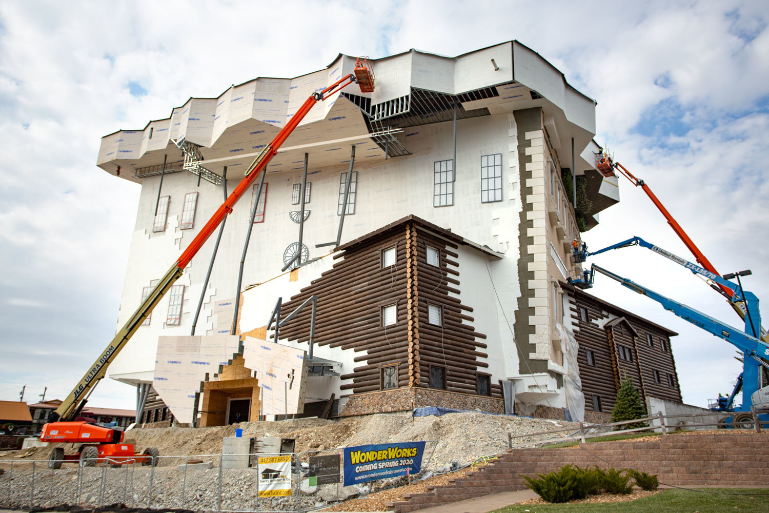 Branson indoor amusement park WonderWorks, a $13 million project shown under construction in November, is set to open in the spring.