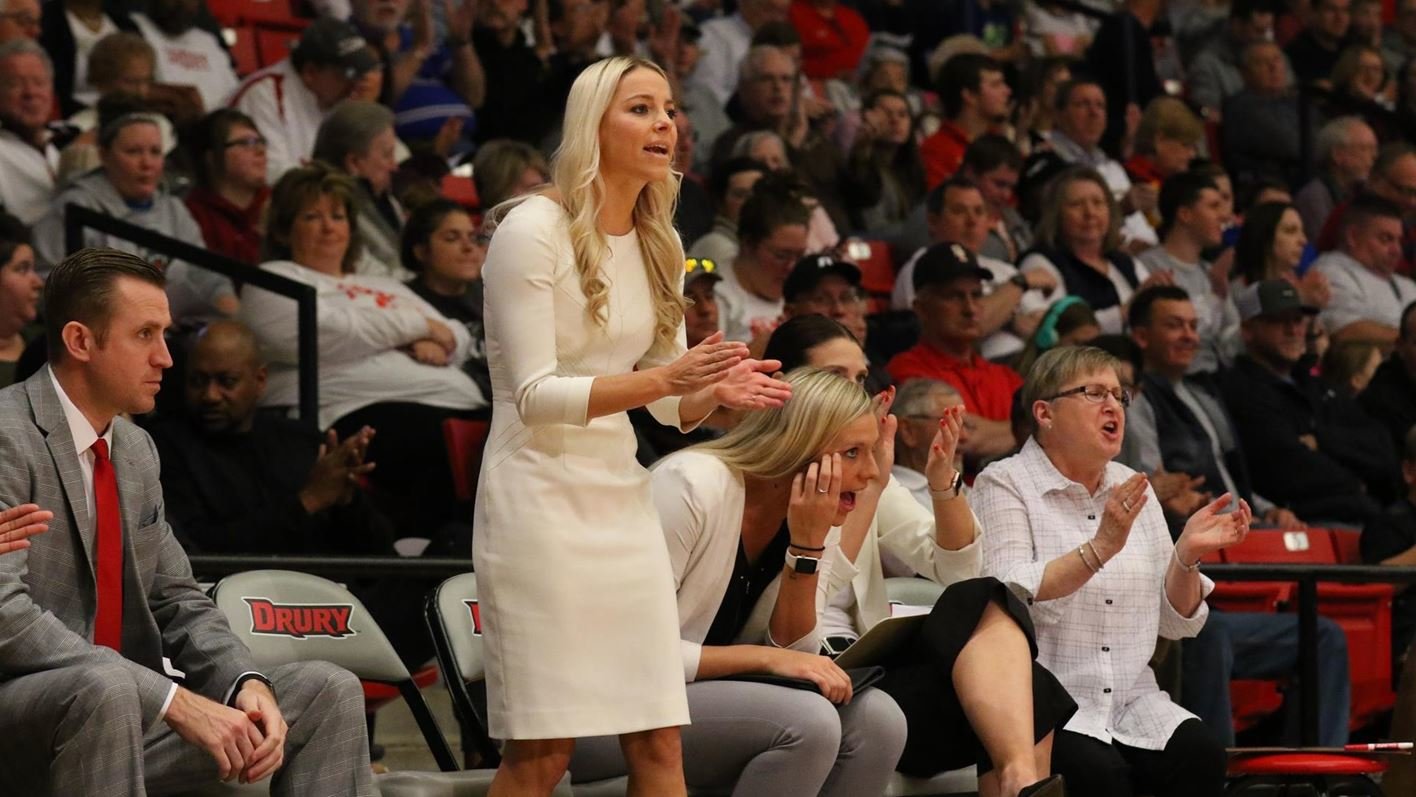 Molly Miller is leaving Drury University after posting a 180-17 record as its head women's basketball coach.