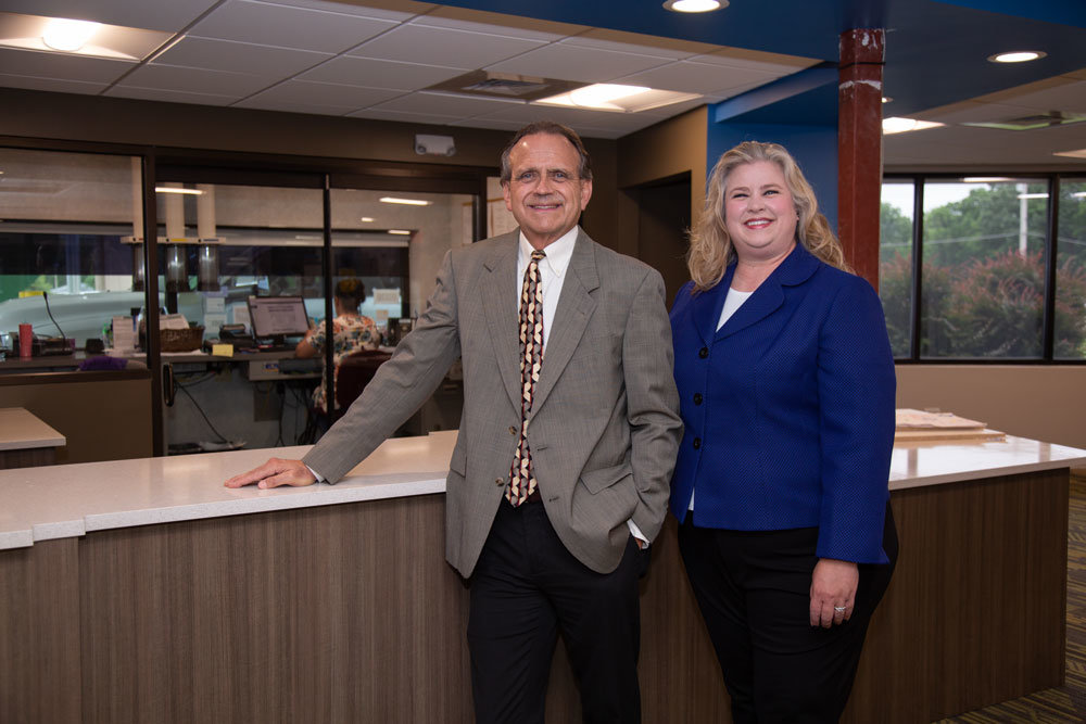 WRAPPING UP: TelComm Credit Union President and CEO Don Ackerman, left, pictured with Lori Johnson Murawski, chief experience officer, is set to retire at year's end after 23 years at the helm.