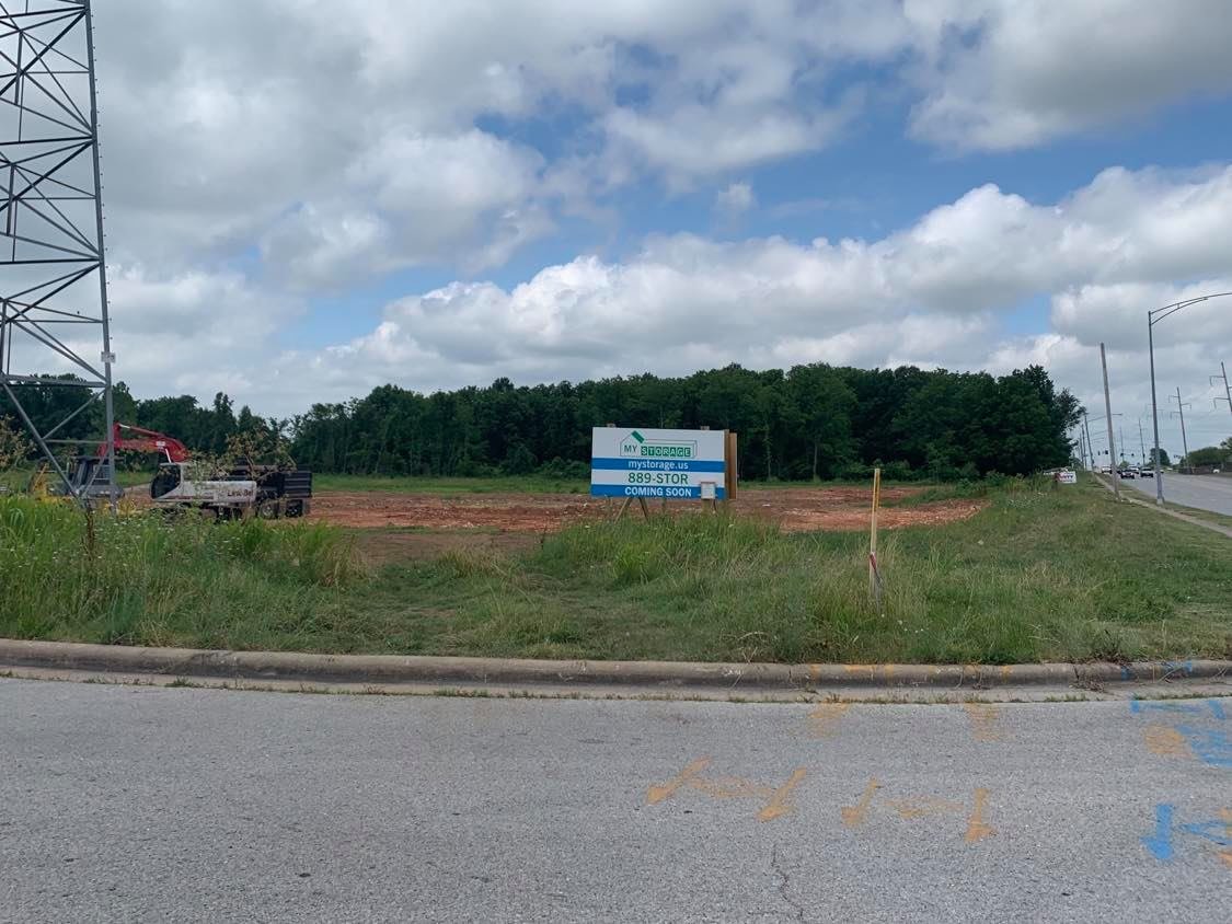 Signage is up at 3004 W. Battlefield Road, where Cowherd Construction Co. Inc. will be building a new storage facility.