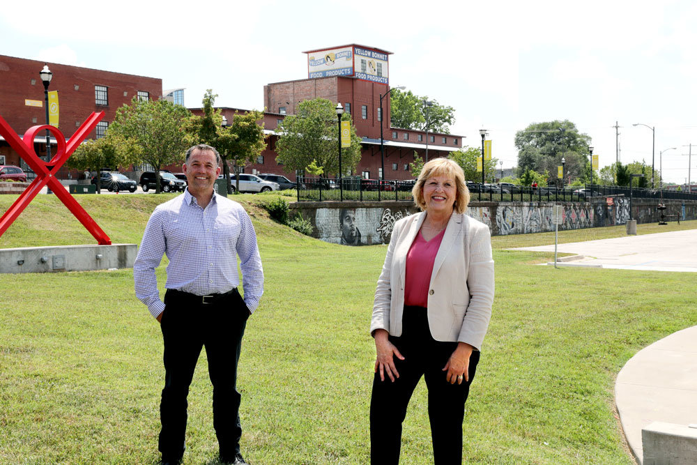 Randall Whitman and Mary Lilly Smith are leading the city's 20-year comprehensive plan, which includes a Jordan Creek development along Water Street.
