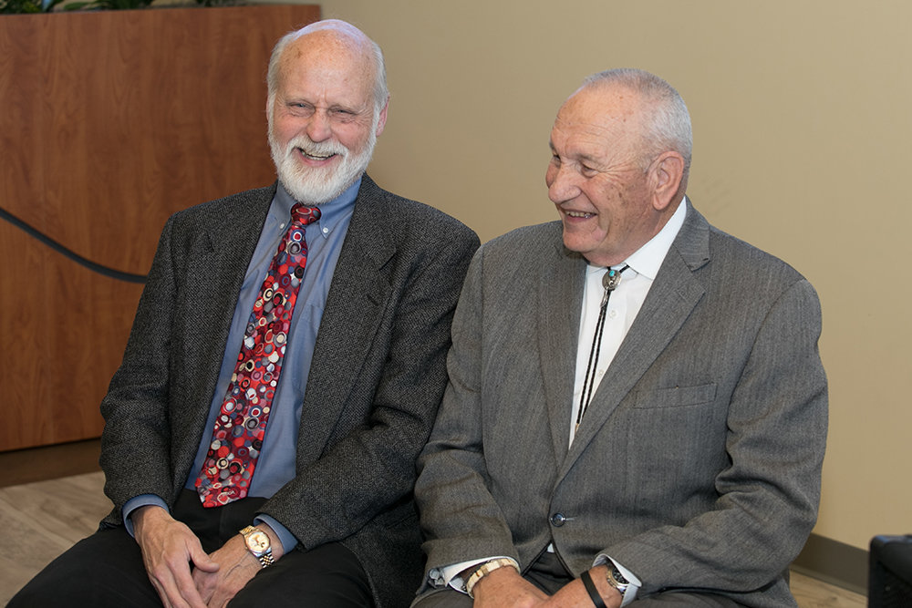 Dr. James Rogers, left, is the first recipient of the Harold K. Bengsch Award in 2017