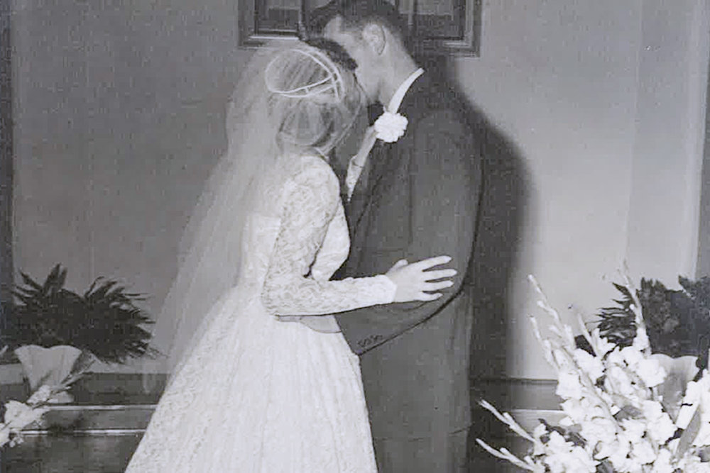 Harold and Darlene Bengsch are married in August 1957.