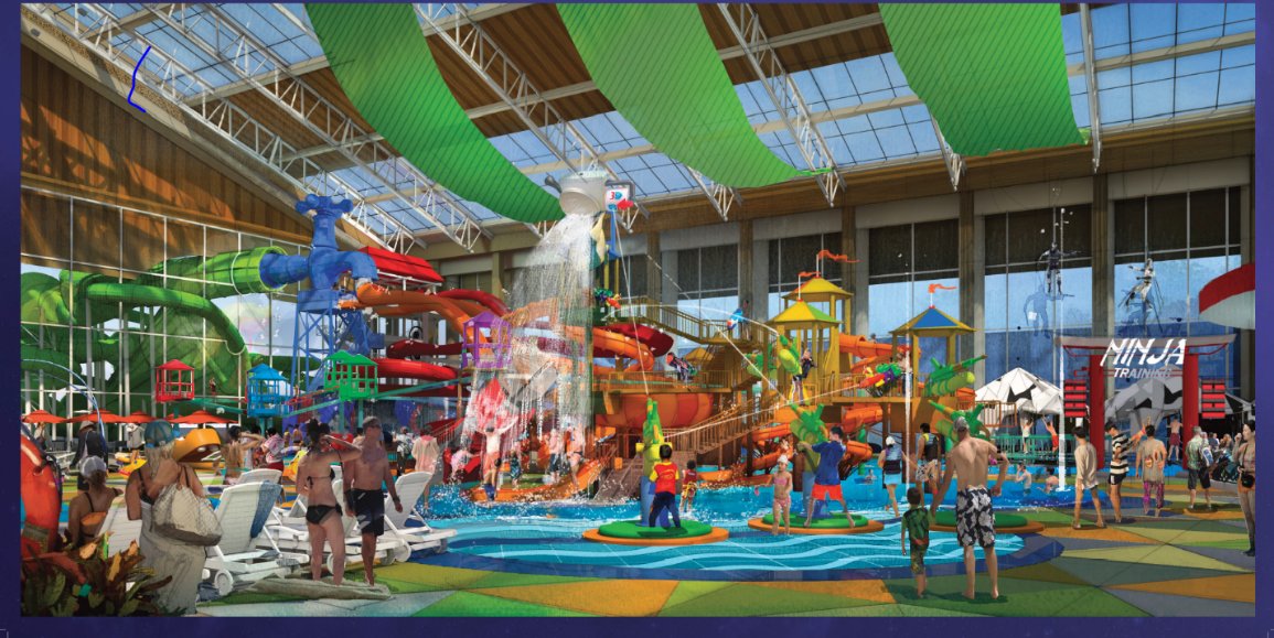 Project plans include an indoor waterpark.