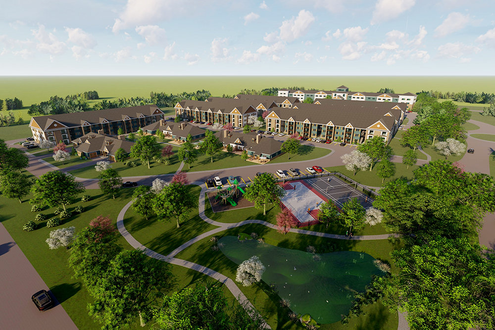 RESIDENTIAL NEEDS: OHM Developing's planned residential development in Lebanon features nearly 500 residential units, a park and walking trail.