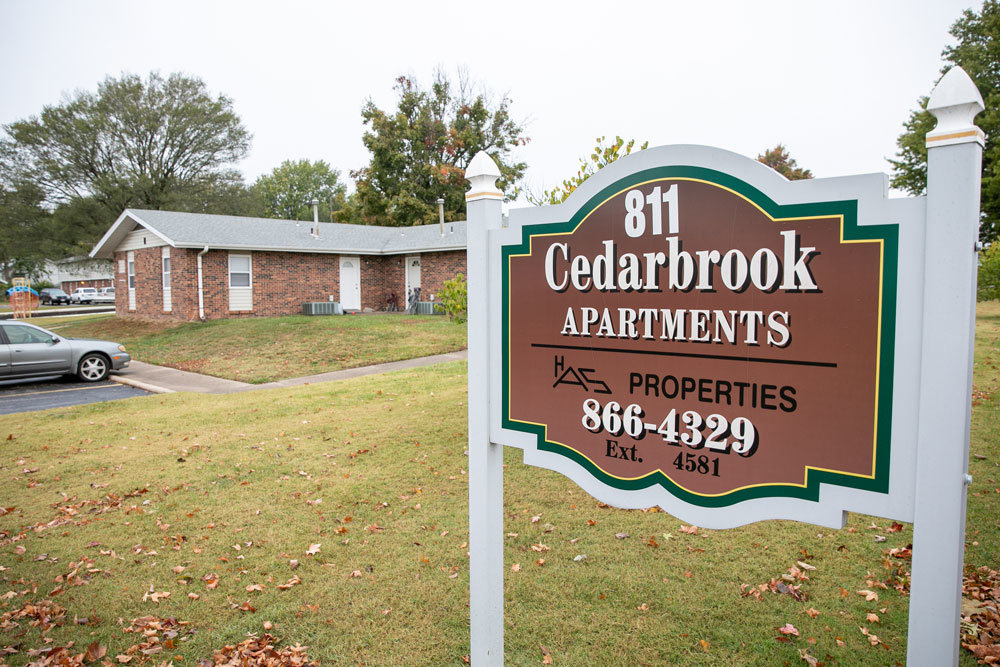 Cedarbrook Apartments, at 811 N. Cedarbrook Ave., is one of the properties slated for rehabilitation through the proposal.