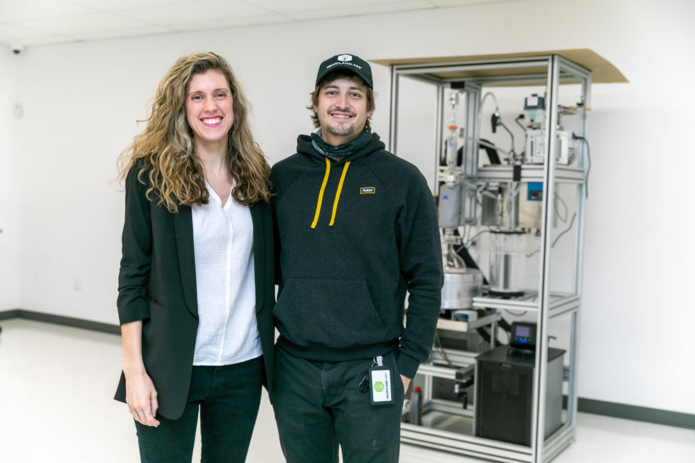 ON THE CUSP: Siblings Maddi, left, and Hayden Pearcy of Heartland Labs plan to have infused products ready for dispensaries a week or two after getting the go-ahead from the state.