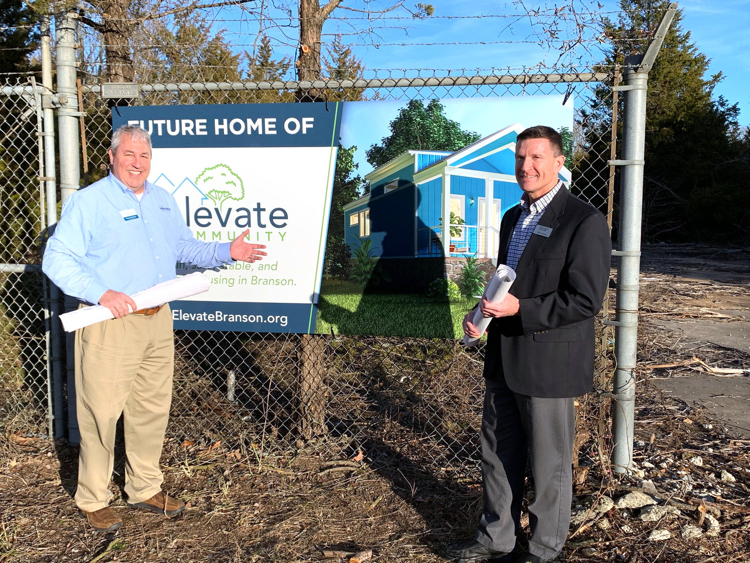 Elevate Branson co-founder Bryan Stallings, left, worked with Bill Jones and Branson Bank to secure the funding.