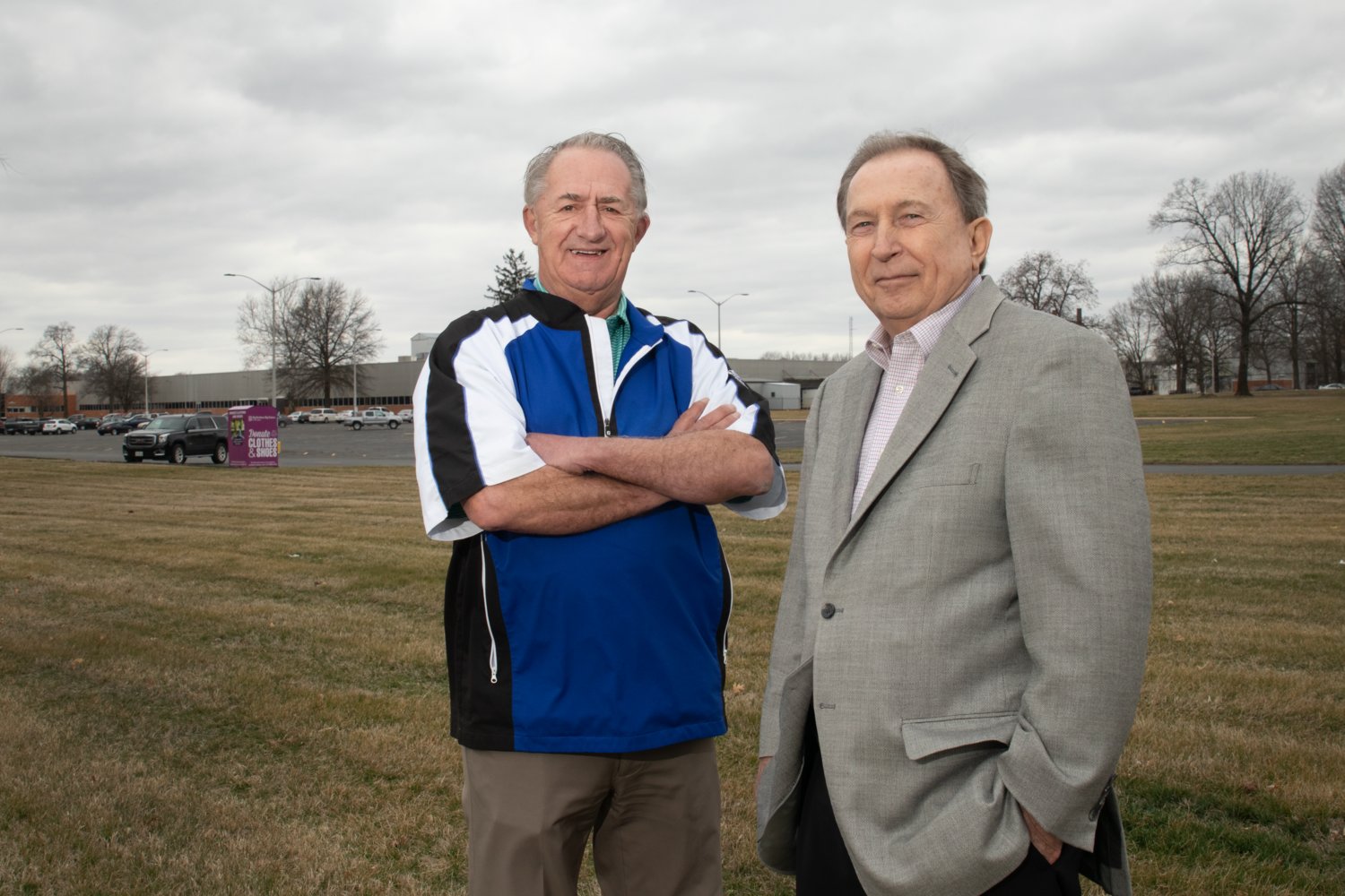 Dick Moger, left, and Dennis Sheppard of the newly formed SRC Realty say the company plans to build 70,000 square feet for office, retail and restaurant use on East Sunshine Street.