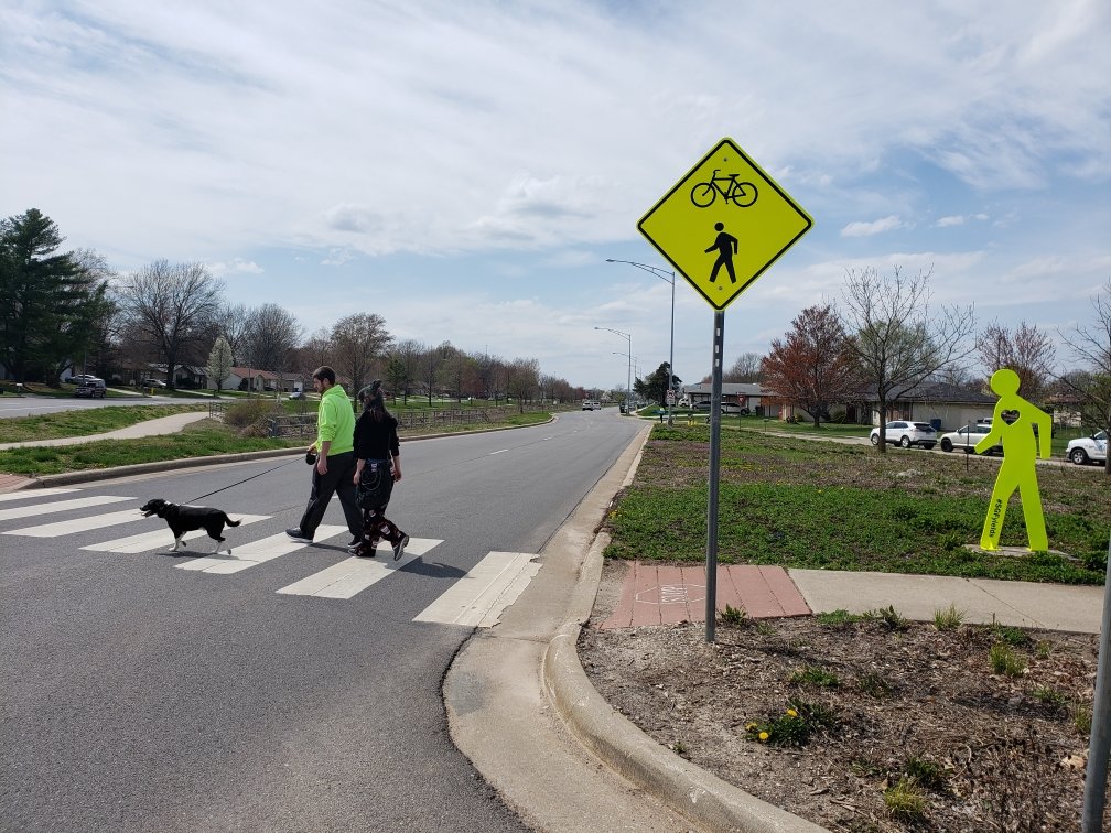 Crosswalk signage is among the safety efforts by SGF Yields.