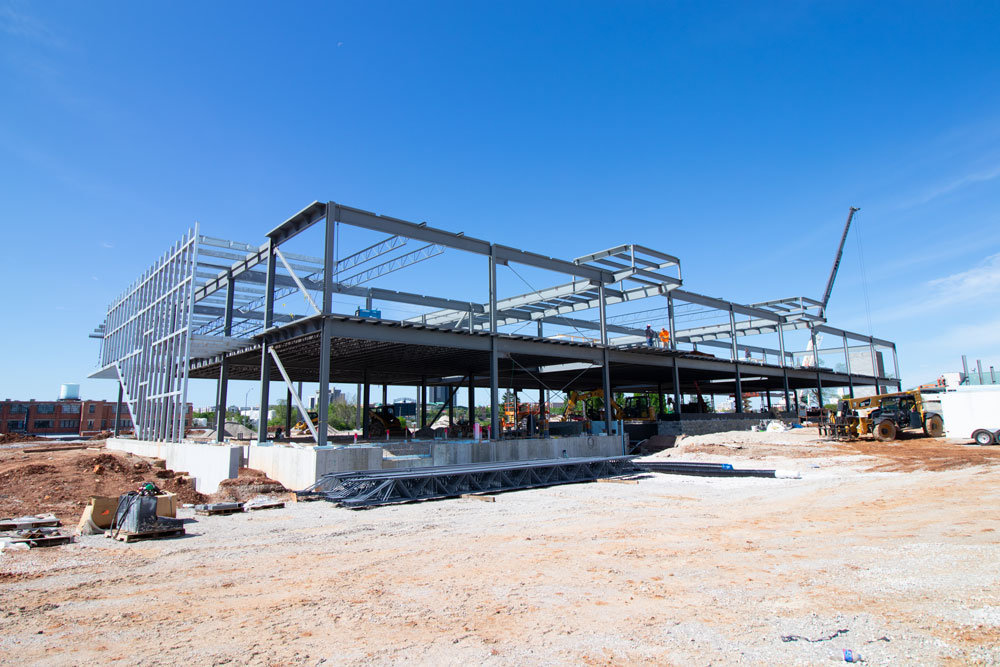 The $40 million Robert W. Plaster Center for Advanced Manufacturing is under construction at OTC's Springfield campus.
