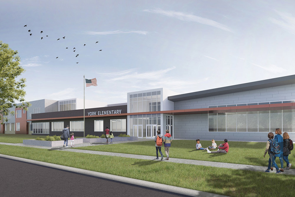 The new school building is slated for completion next year.