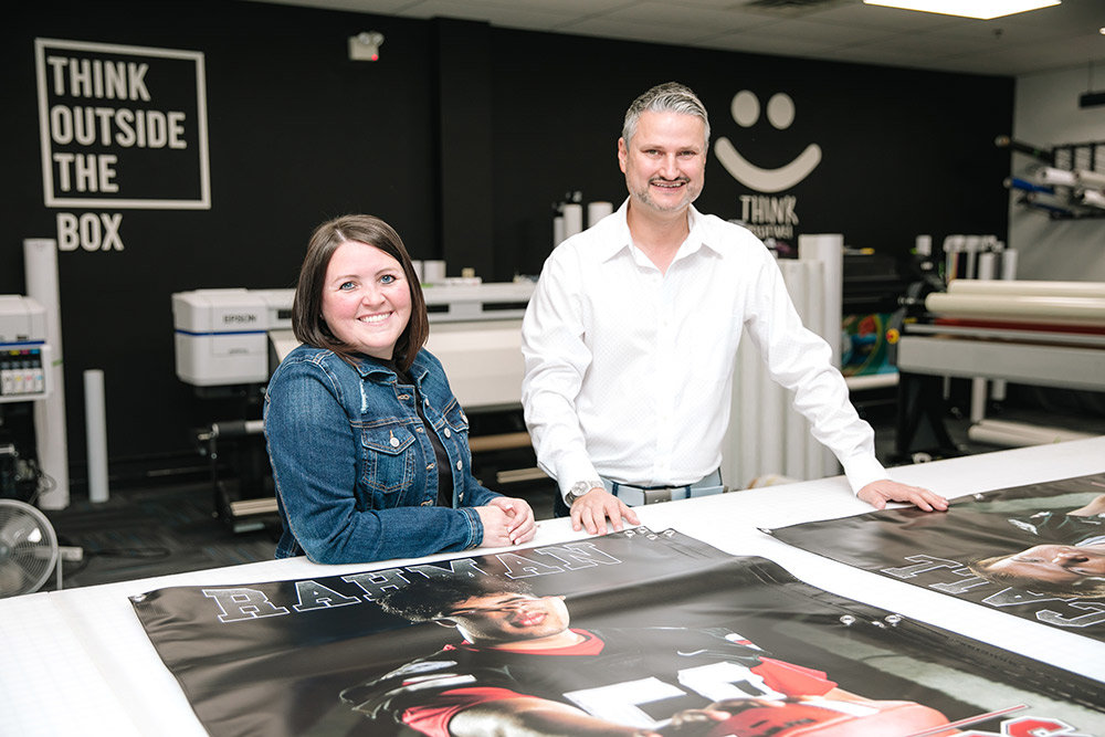 POWER OF PRINT: NPrint Graphix owners Beth and John Fugitt have invested roughly $350,000 this year on new equipment to produce signage and printed materials.