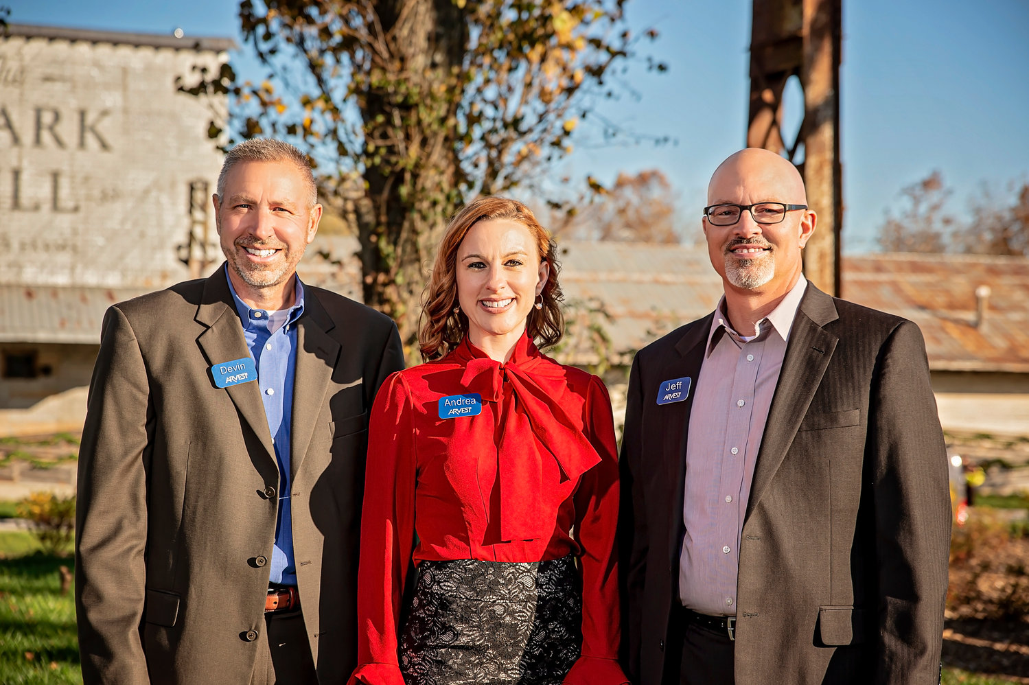 Jeff Jochems, Andrea Sitzes and Devin Bobbett make up the new Christian County commercial banking team for Arvest Bank.