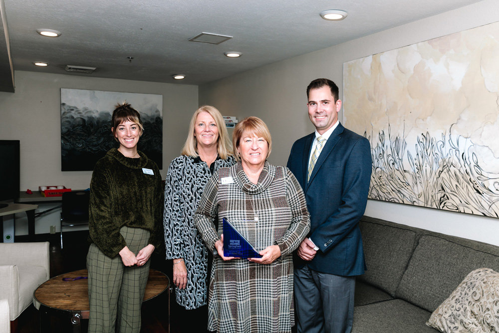 Harmony House, led by (from left) Sunni Nutt, Jackie Langdon, Lisa Farmer and Jared Alexander, won the 2021 Small Business Award.