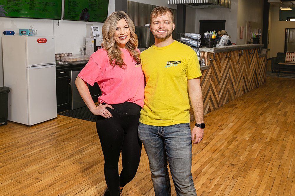 Brandon and Brittny Stockstill are taking things month to month at Downtown Health Bar, now in its 14th month.